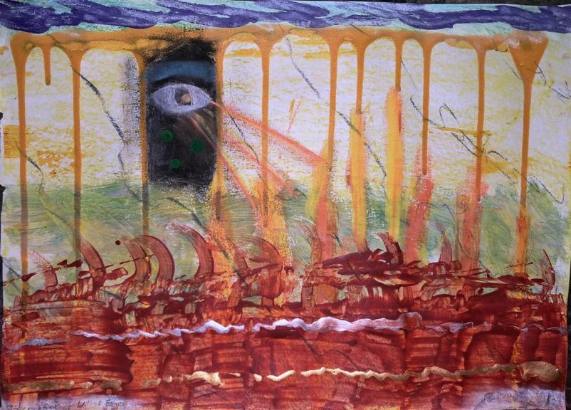 Abstract painting: Observation Without Escape